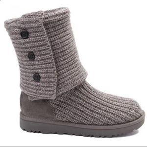 Grey Knit Ugg Boots